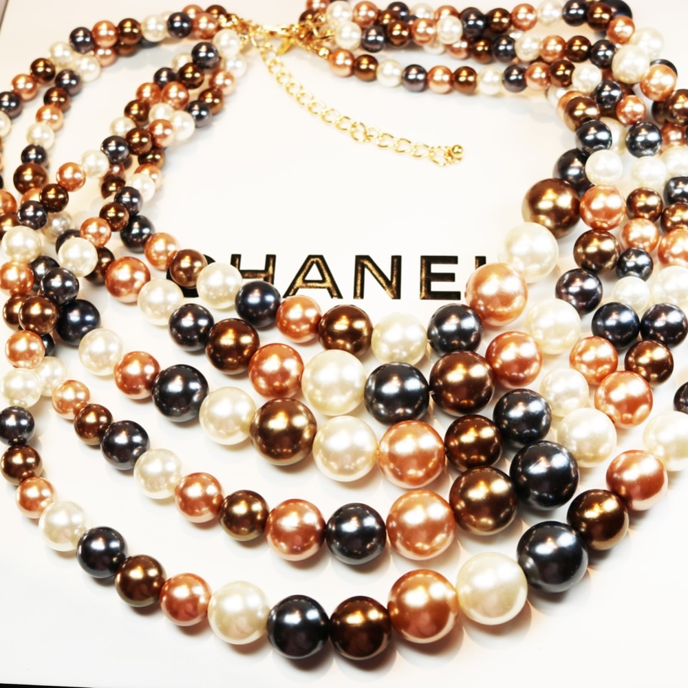 NEW! KENNETH JAY LANE 5-Strand Pearl Necklace - Picture 1 of 16